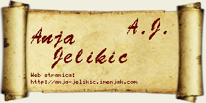 Anja Jelikić vizit kartica